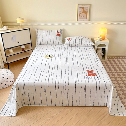 91家纺网 家纺一手货源 找家纺 （总）格里芬家纺 2025新款全棉烫画老粗布印花床单