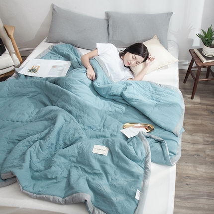 91家纺网 家纺一手货源 找家纺 （总）兄弟坊 2025新款日式良品水洗棉夏被