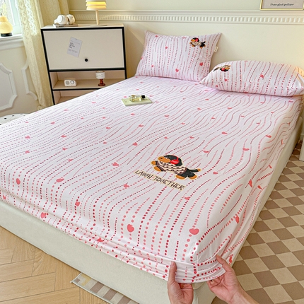 91家纺网 家纺一手货源 找家纺 （总）格里芬家纺 2025新款全棉烫画老粗布印花床笠