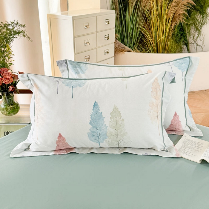 91家纺网 家纺一手货源 找家纺 7V 2025全棉被套133*76纯棉轻奢宽边单被套喷气长绒棉面料 麦风