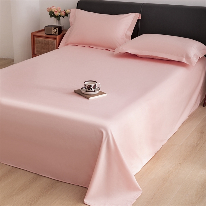 91家纺网 家纺一手货源 找家纺 宝时兰 2025新款100支新疆长绒棉单品床单全棉枕套纯棉三件套 倾颜玉