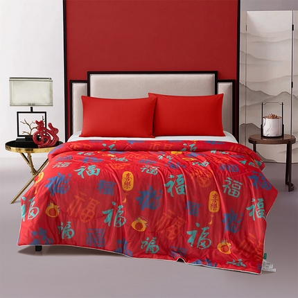 91家纺网 家纺一手货源 找家纺 （总）库里梦家纺 2025新款抖音直播爆款新款平安喜乐百福被送包装