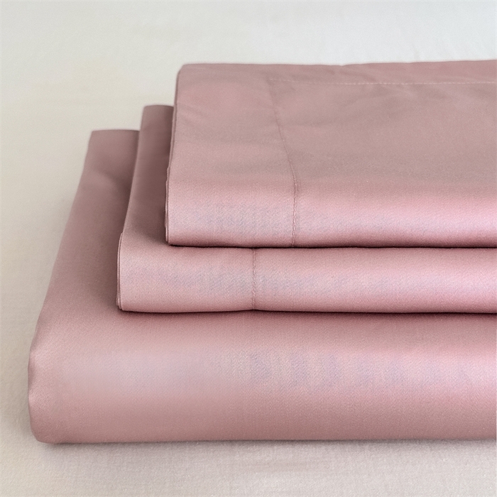 91家纺网 家纺一手货源 找家纺 宝时兰 2025新款100支新疆长绒棉单品床单全棉枕套纯棉三件套 茱萸粉