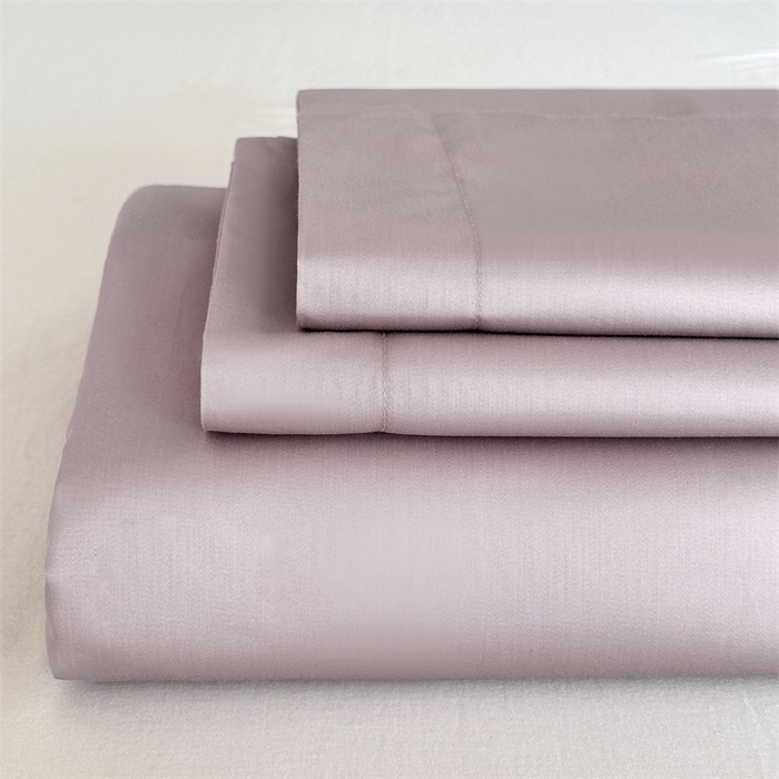 91家纺网 家纺一手货源 找家纺 宝时兰 2025新款100支新疆长绒棉单品床单全棉枕套纯棉三件套 星黛紫