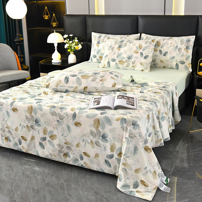 91家纺网 家纺一手货源 找家纺 欧夏家纺 2025新款凉感玻尿酸焕颜被夏被 一叶风情