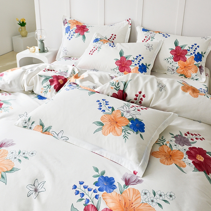 91家纺网 家纺一手货源 找家纺 登登家纺 2025新款全棉四件套 花样年华