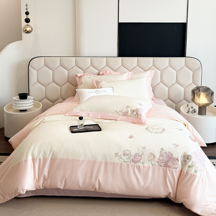 91家纺网 家纺一手货源 找家纺 （总）2025新款全棉伊莉莎系列四件套