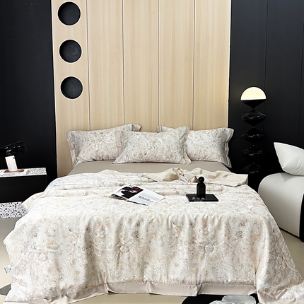 91家纺网 家纺一手货源 找家纺 （总）慕梵家居 2025新款100%莱赛尔夏被四件套夏凉被被子被芯