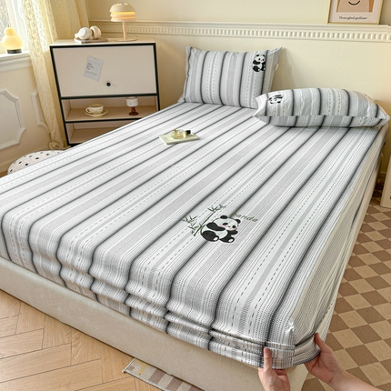 91家纺网 家纺一手货源 找家纺 （总）格里芬家纺 2025新款全棉烫画老粗布印花床笠