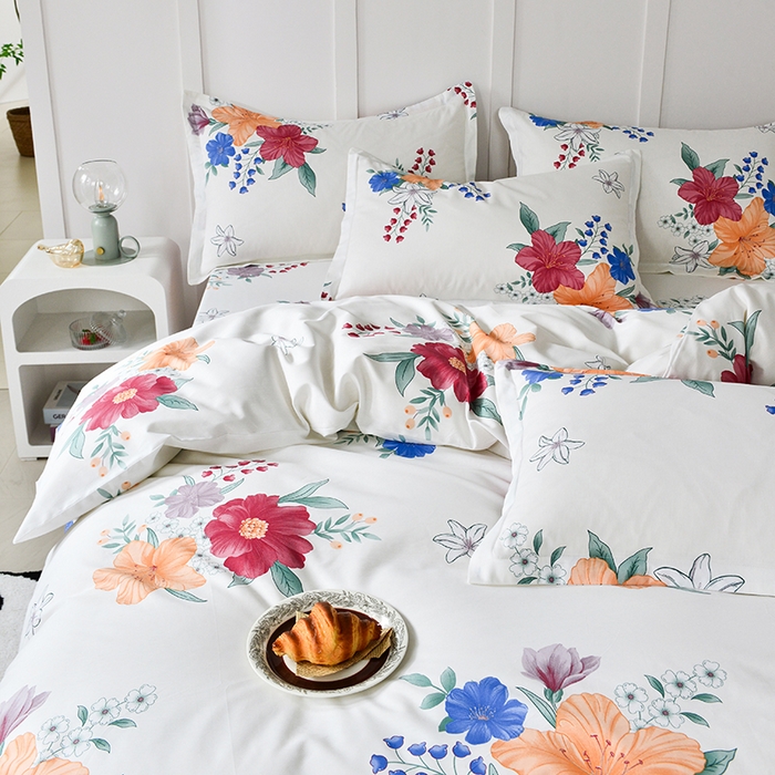 91家纺网 家纺一手货源 找家纺 登登家纺 2025新款全棉四件套 花样年华