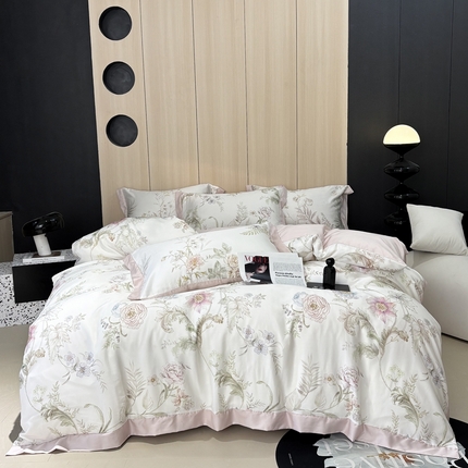 91家纺网 家纺一手货源 找家纺 （总）慕梵家居 2025新款100%莱赛尔四件套高端轻奢套件