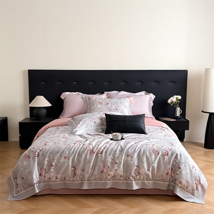 91家纺网 家纺一手货源 找家纺 （总）朵希曼 2025年新款60s天丝棉数码印花四件套