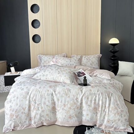 91家纺网 家纺一手货源 找家纺 （总）慕梵家居 2025新款100%莱赛尔四件套高端轻奢套件