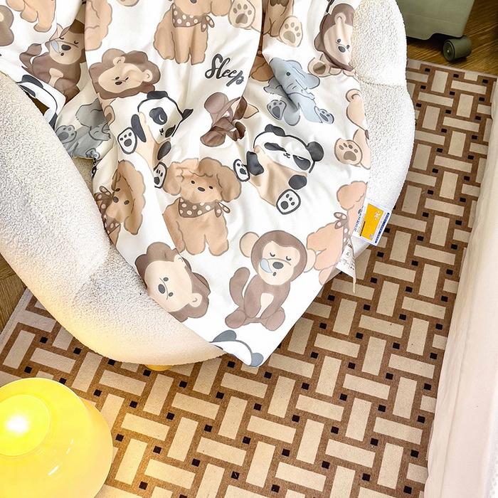 91家纺网 家纺一手货源 找家纺 绒梦里 2025新款儿童卡通系列A类凉感冰豆豆夏被 宠物派