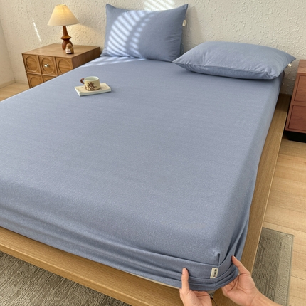 91家纺网 家纺一手货源 找家纺 （总）格里芬家纺 2025新款全棉纯色老粗布床笠