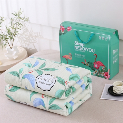 爱派  2025新款直播爆款印花水洗棉夏被夏凉被空调被被子被芯 盛夏果实