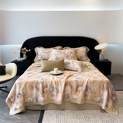 91家纺网 家纺一手货源 找家纺 （总）朵希曼2025新款60支天丝镂空印花夏被和夏被四件套系列