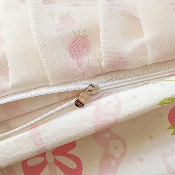 91家纺网 家纺一手货源 找家纺 眠势力 2025新款韩版花边被套双面用四季款ins公主风 微风