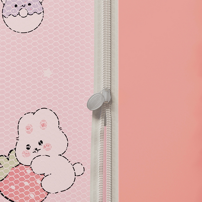 91家纺网 家纺一手货源 找家纺 迪凡保罗蚊帐 2025新款2505城堡款房型遮光防摔坐床蚊帐 粉红兔兔