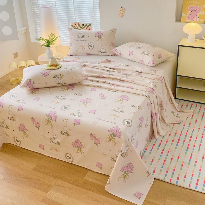 91家纺网 家纺一手货源 找家纺 ME/ERA HOME寐时代 2025新款三枚缎老粗布床单款三件套 流星花园