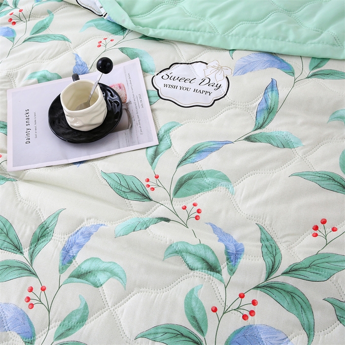 91家纺网 家纺一手货源 找家纺 爱派  2025新款直播爆款印花水洗棉夏被夏凉被空调被被子被芯 盛夏果实