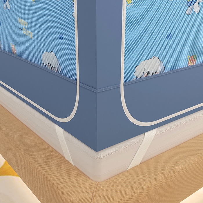 91家纺网 家纺一手货源 找家纺 迪凡保罗蚊帐 2025新款2505城堡款房型遮光防摔坐床蚊帐 可爱狗狗