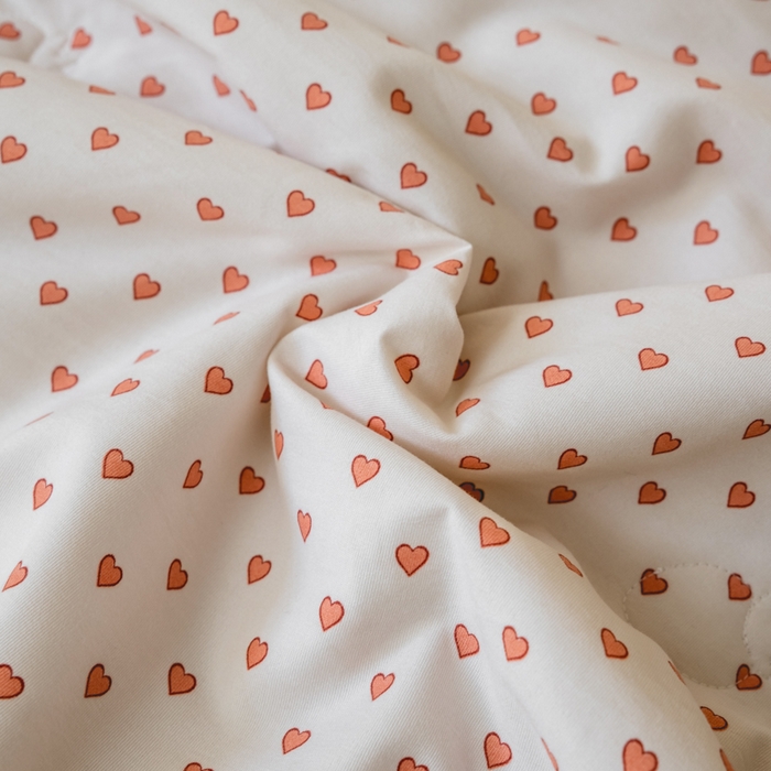 91家纺网 家纺一手货源 找家纺 绒世界 绒世界 2025新款双层纱韩版印花夏被四件套 甜心