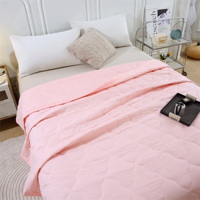 91家纺网 家纺一手货源 找家纺 爱派 2025新款纯色水洗棉夏被夏凉被空调被被子被芯 柔情玉