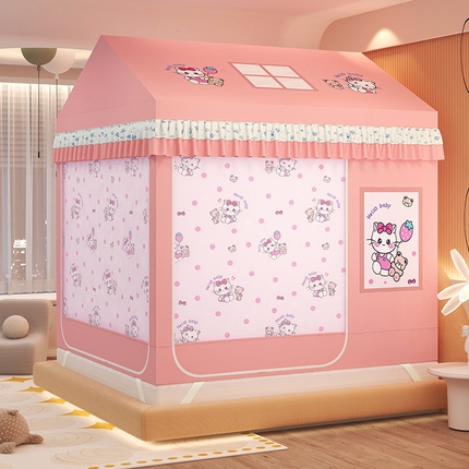 91家纺网 家纺一手货源 找家纺 （总）迪凡保罗蚊帐 2025新款2505城堡款房型遮光防摔坐床蚊帐