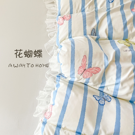 91家纺网 家纺一手货源 找家纺 （总）眠势力 2025新款韩版花边被套双面用四季款ins公主风