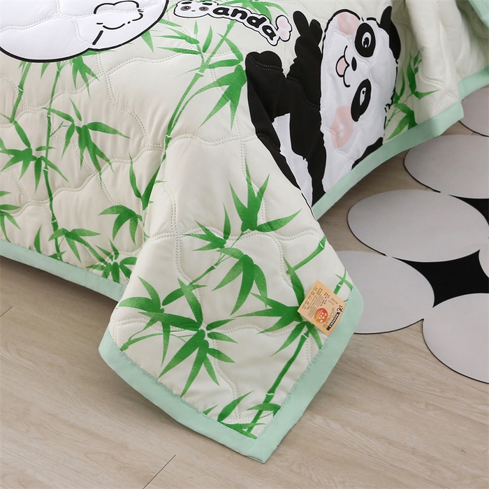 91家纺网 家纺一手货源 找家纺 爱派  2025新款直播爆款印花水洗棉夏被夏凉被空调被被子被芯 国宝小熊