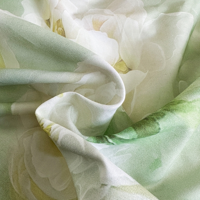 91家纺网 家纺一手货源 找家纺 眷恋家纺 2025年春夏全棉铂金棉13376数码印花四件套 墨雨云间-绿