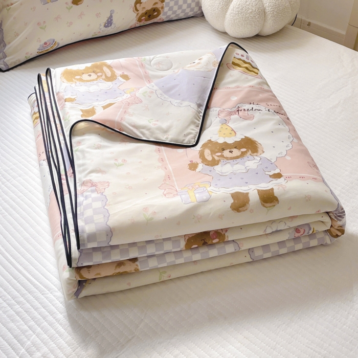 91家纺网 家纺一手货源 找家纺 优悦生活馆 2025新款凉感丝夏被夏凉被空调被 罗丽