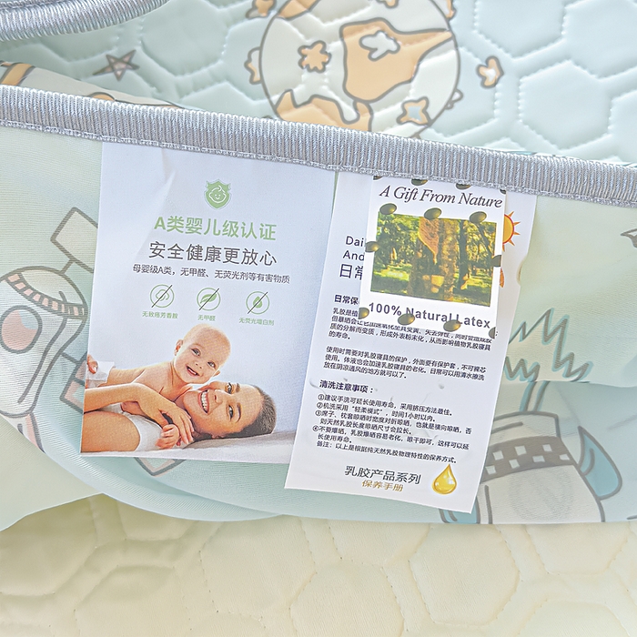 91家纺网 家纺一手货源 找家纺 小萌虎 2025新款凉感丝胶质凉席床笠款 遨游太空