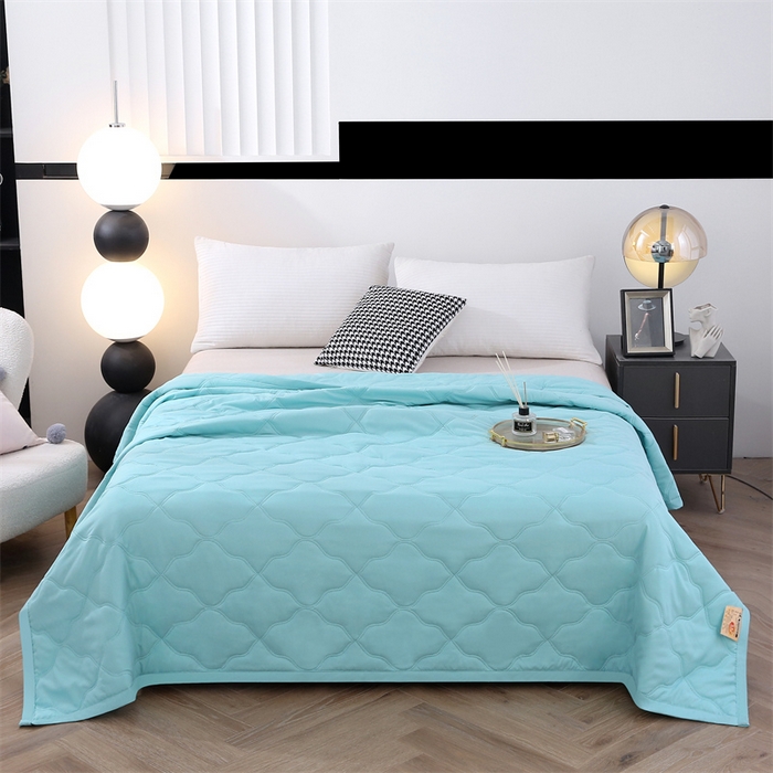 91家纺网 家纺一手货源 找家纺 爱派 2025新款纯色水洗棉夏被夏凉被空调被被子被芯 天空蓝