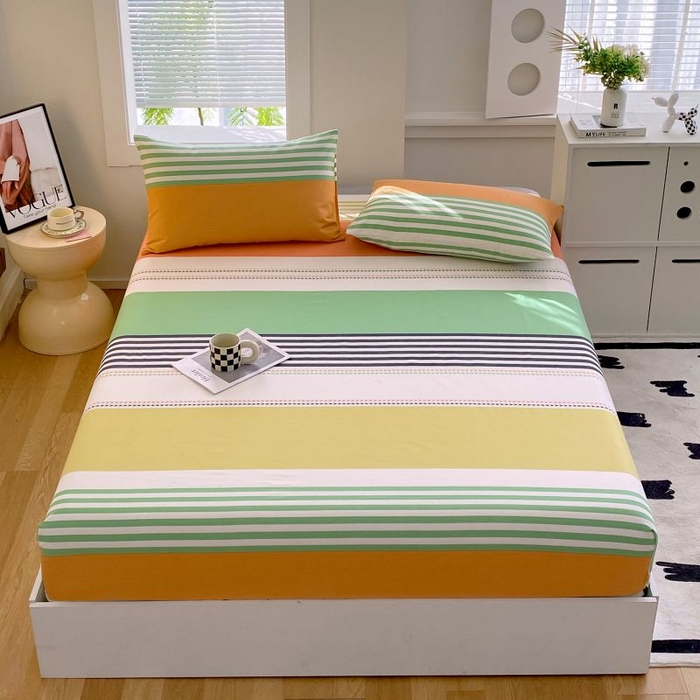 91家纺网 家纺一手货源 找家纺 ME/ERA HOME寐时代 2025新款三枚缎老粗布床笠款三件套 罗曼