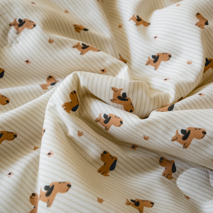 91家纺网 家纺一手货源 找家纺 绒世界 绒世界 2025新款双层纱韩版印花夏被四件套 啸天