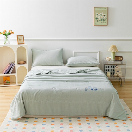 91家纺网 家纺一手货源 找家纺 （总）天瑜家纺 2025新款亲肤舒适泡泡棉夏被