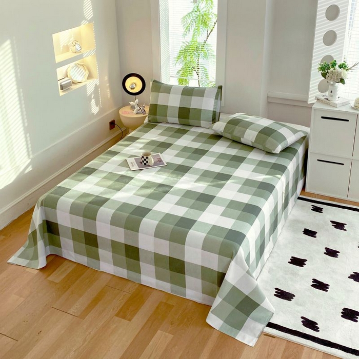 91家纺网 家纺一手货源 找家纺 ME/ERA HOME寐时代 2025新款三枚缎老粗布床单款三件套 绿野仙踪