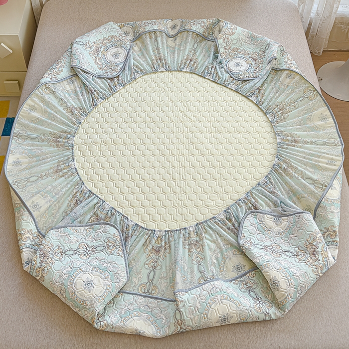 91家纺网 家纺一手货源 找家纺 小萌虎 2025新款凉感丝胶质凉席床笠款 小欧