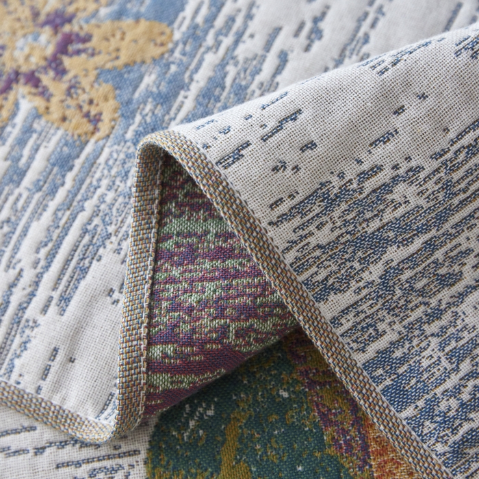 91家纺网 家纺一手货源 找家纺 爱港家纺 2025新款全棉纱布-萌宠治愈系列枕巾 采花兔52*75cm