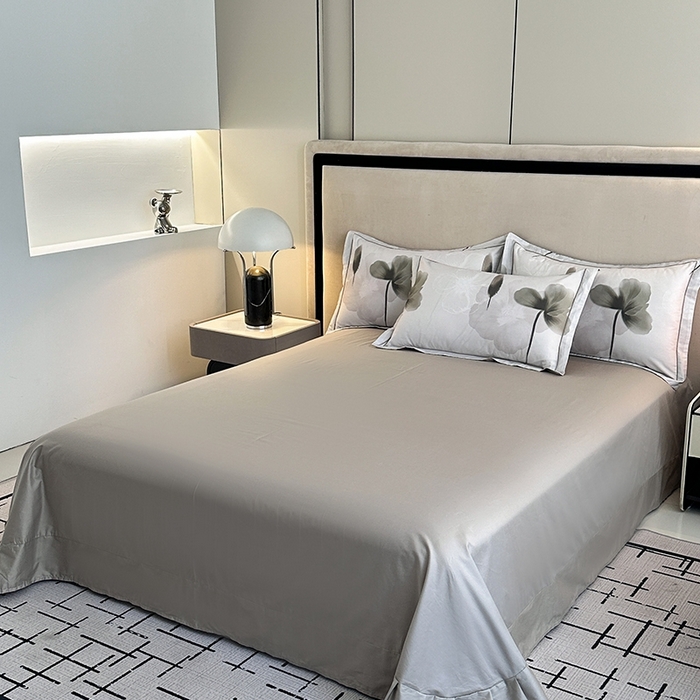 91家纺网 家纺一手货源 找家纺 眷恋家纺 2025年春夏全棉铂金棉13376数码印花四件套 爱的信仰-咖