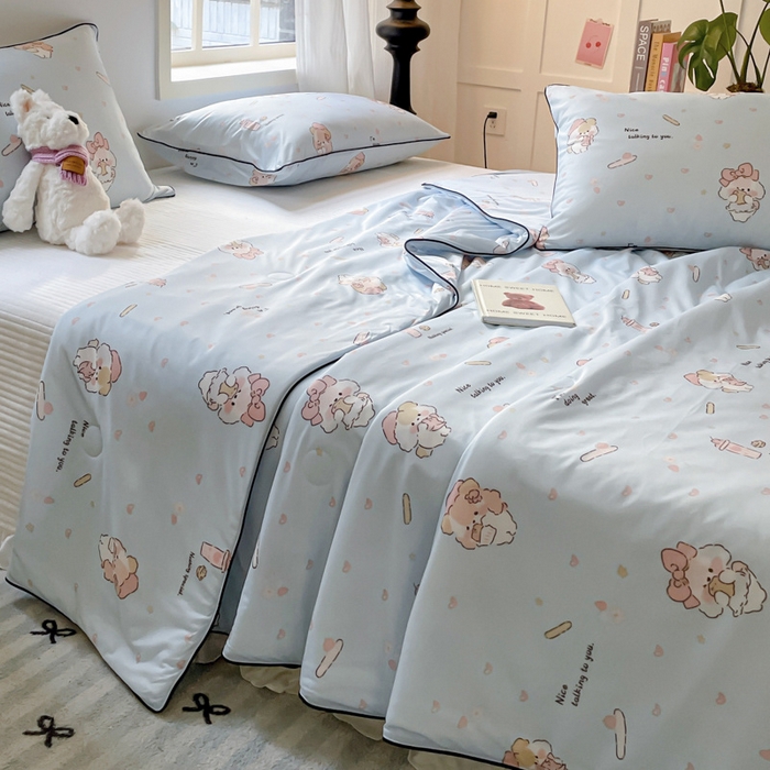 91家纺网 家纺一手货源 找家纺 优悦生活馆 2025新款凉感丝夏被夏凉被空调被 米雅