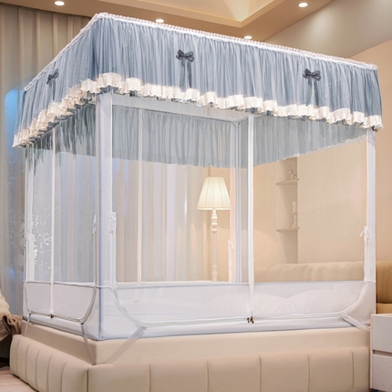 夏彩 2025新款浪漫唯美T+U大空间坐床防摔蚊帐-88608 88608T-雅士白