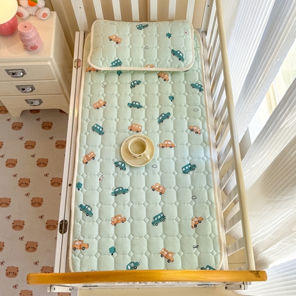 91家纺网 家纺一手货源 找家纺 （总）禧缘家纺（原梦想家） 2025新款A类儿童幼儿园学生宿舍绑带款夹棉床单全棉夹棉软垫 