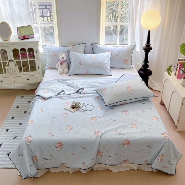 91家纺网 家纺一手货源 找家纺 优悦生活馆 2025新款凉感丝夏被夏凉被空调被 米雅