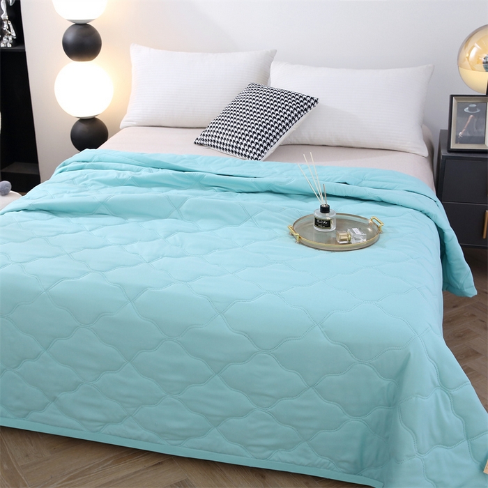 91家纺网 家纺一手货源 找家纺 爱派 2025新款纯色水洗棉夏被夏凉被空调被被子被芯 天空蓝