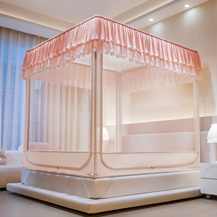 91家纺网 家纺一手货源 找家纺 夏彩 2025新款浪漫唯美T+U防摔蚊帐-88609 88609翡翠玉