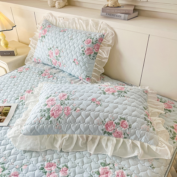 91家纺网 家纺一手货源 找家纺 眠势力2025新款韩版花边枕套公主风ins枕头套 春风徐来