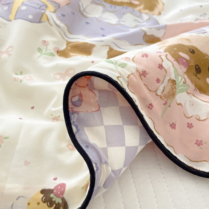 91家纺网 家纺一手货源 找家纺 优悦生活馆 2025新款凉感丝夏被夏凉被空调被 罗丽